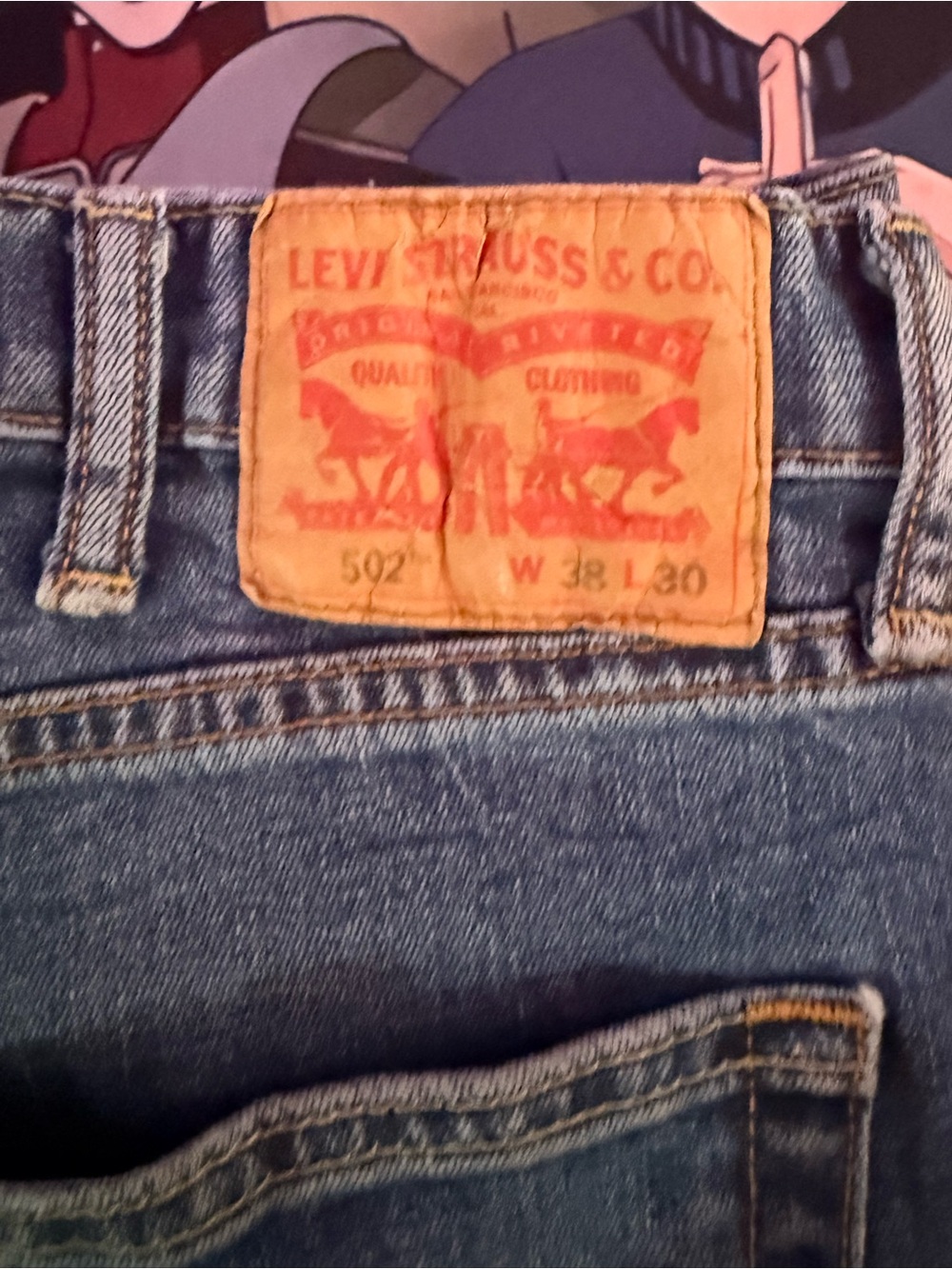 Levi's Blue Denim 502 Relaxed Fit Jeans